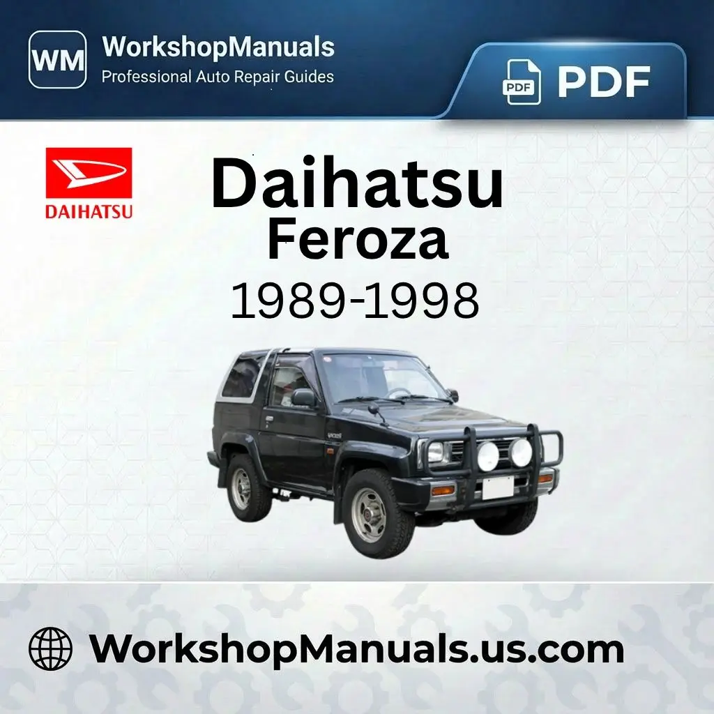 Daihatsu Feroza 1989-1998 Workshop Repair Manual PDF Download