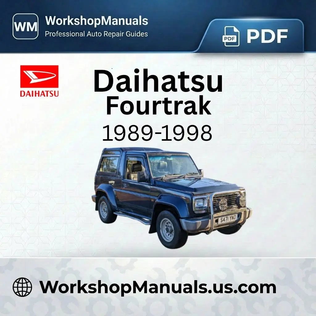 Daihatsu Fourtrak 1989-1998 Workshop Repair Manual Download PDF