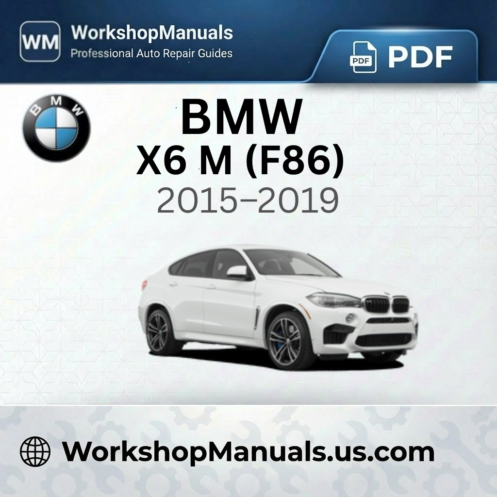 BMW X6 M (F86) Workshop Manual 2015-2019