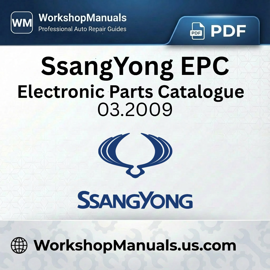 SsangYong Electronic Parts Catalogue (EPC) Download PDF