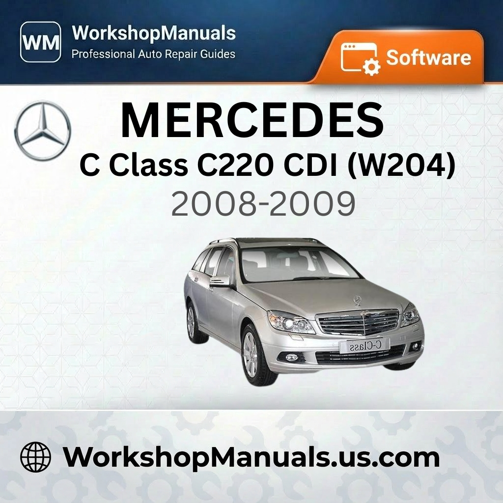 Mercedes C Class C220 CDI (W204) 2008-2009 Workshop Manual Software