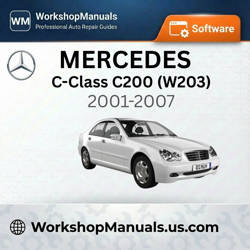 Mercedes C-Class C200 Kompressor (W203) 2001-2007 Workshop Manual Software