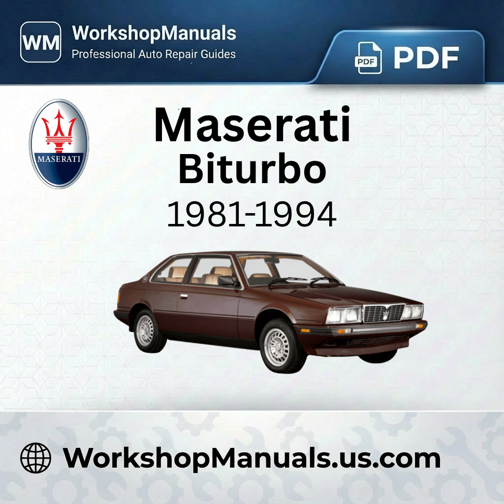 Maserati Biturbo 1981-1994 Workshop Repair Manual Download PDF