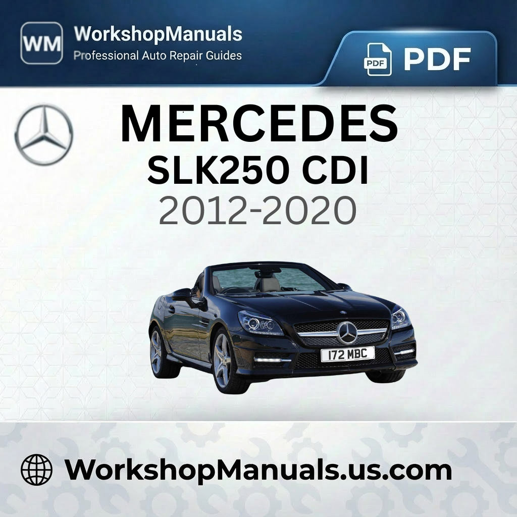 Mercedes SLK250 CDI BlueEfficiency Workshop Manual 2012-2020