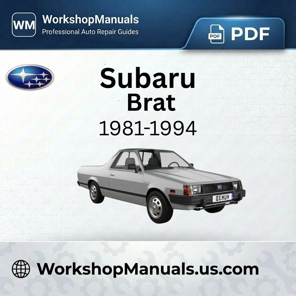 Subaru Brat Engine Workshop Manual PDF 1981-1994