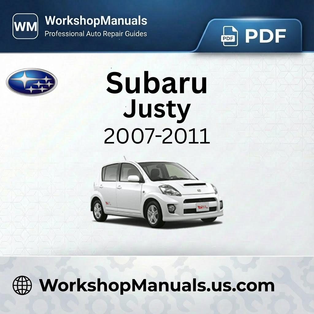 Subaru Justy 2007-2011 Workshop Repair Manual PDF