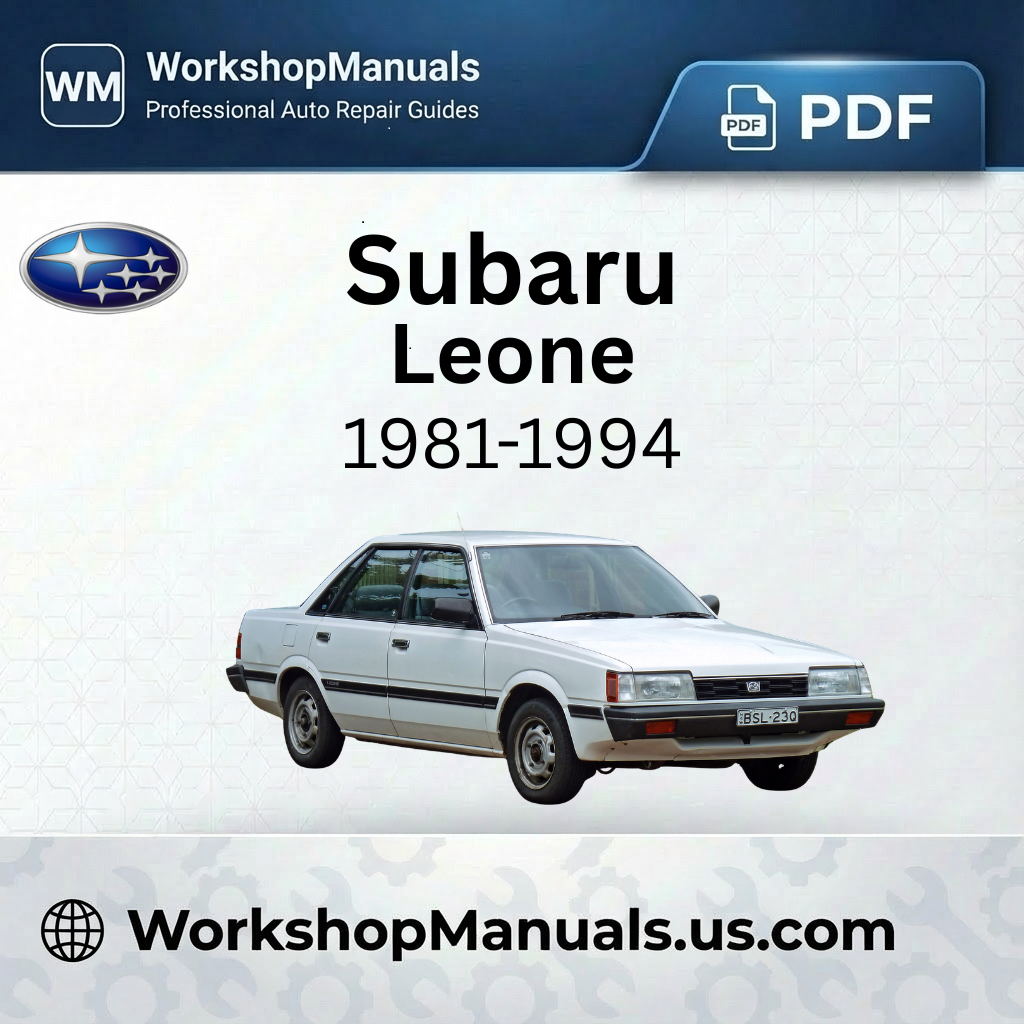 Subaru Leone Engine Repair Manual 1981-1994 Download PDF