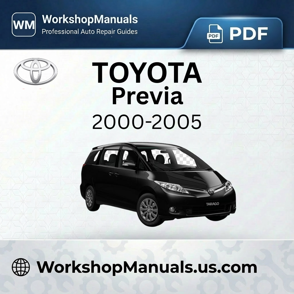 Toyota Previa Engine Workshop Manual 2000-2005 PDF