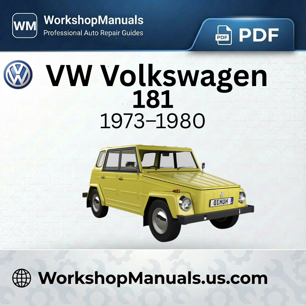 VW Volkswagen 181 Workshop Manual 1973-1980