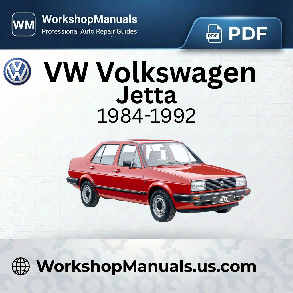 VW Volkswagen Jetta Workshop Manual 1984-1992
