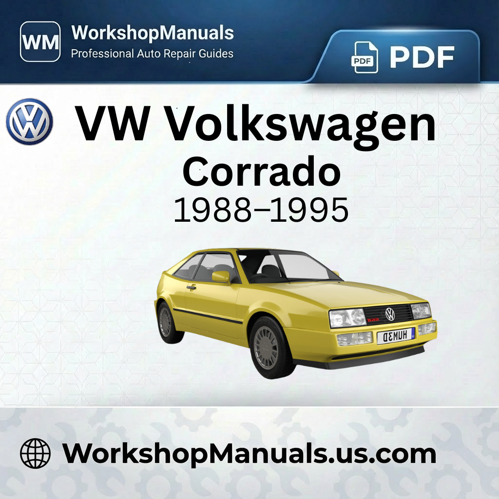 VW Volkswagen Corrado Workshop Manual (1988-1995)