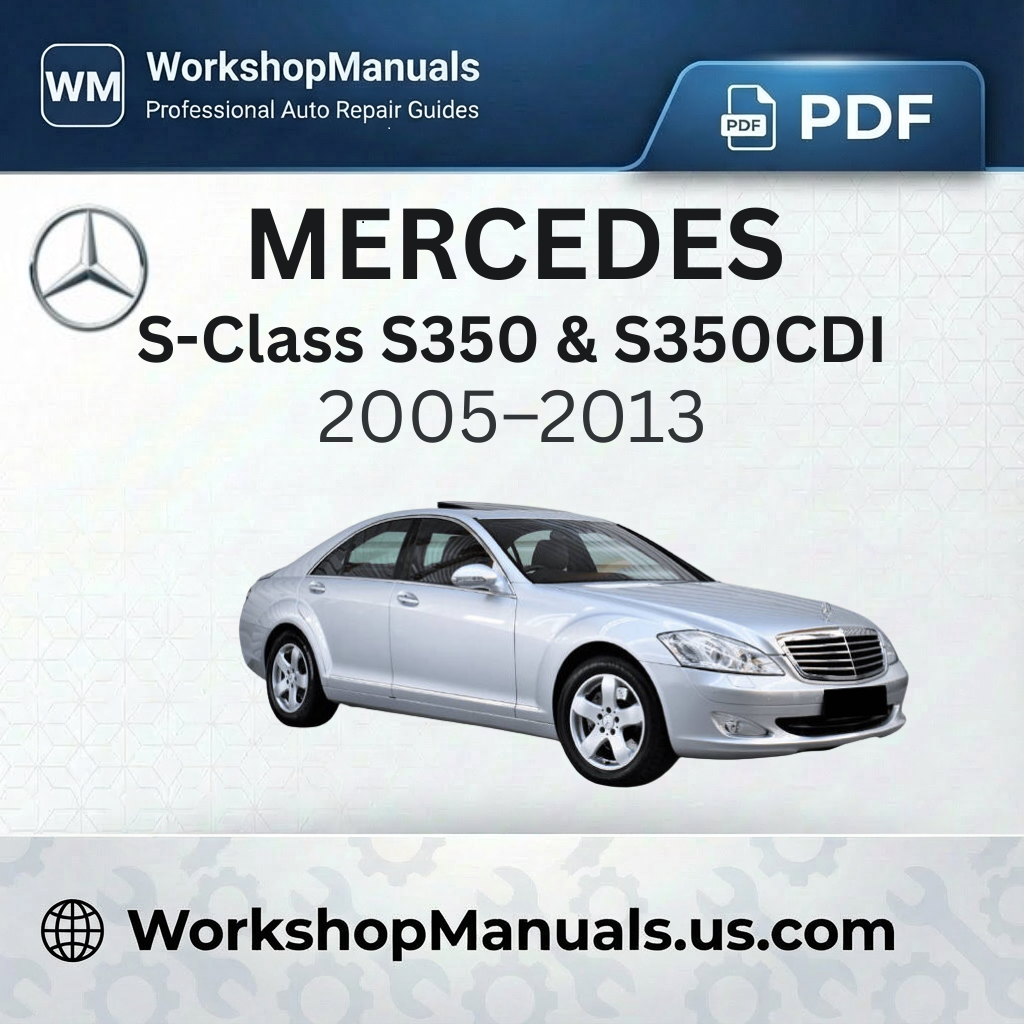 Mercedes S-Class S350 & S350CDI (2005-2013) Workshop Repair Manual