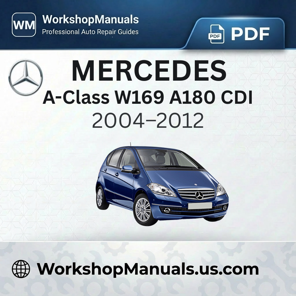 Mercedes A-Class W169 A180 CDI Workshop Manual (2004-2012)